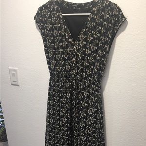 Madewell Black floral printed maxi dress